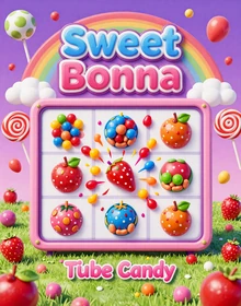 Sweet Bonanza Slot von Pragmatic Play - S&uuml;&szlig;igkeiten-Slot mit Tumble-Feature bei Dragonia