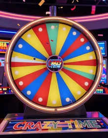 Crazy Time Live Show von Evolution Gaming - Interaktives Bonusrad-Spiel bei Dragonia Casino